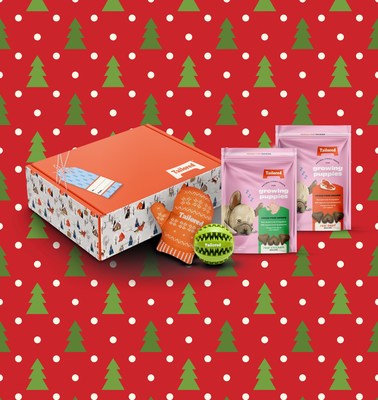 Tailored® is helping pet parents play “Santa Paws” this year with their new limited edition Paw-liday Gift Box, which includes two bags of Tailored’s Soft and Chewy Treats, designed with benefits for puppy, adult and senior dogs, plus an interactive feeding ball and an adorable plush mitten squeaker toy.