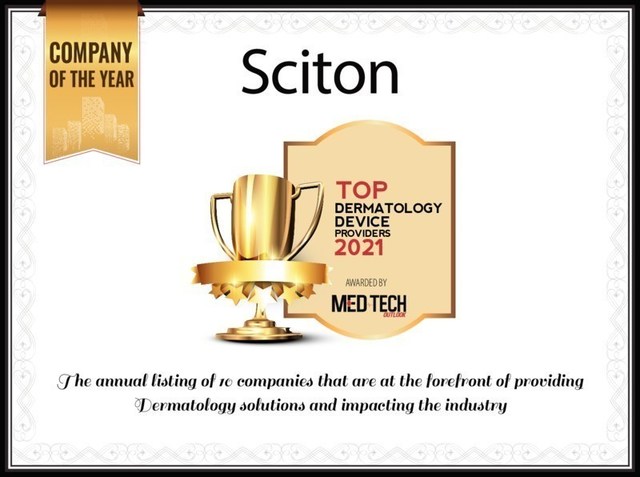 Sciton named 2021 Company of the Year in MedTech Outlook Magazine