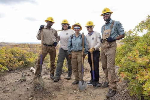 The National Park Foundation funded the Leaders of Color service corps crew at Mesa Verde National Park. Photo credit: Jeremy Wade Shockley for National Park Foundation