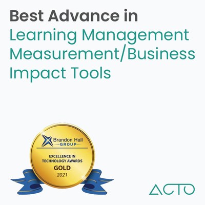 ACTO Earns Gold at Brandon Hall Technology Awards 2021 (CNW Group/ACTO Technologies, Inc.)