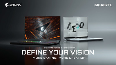 Coletiva de imprensa da GIGABYTE para lançamento de produtos de 2022 apresenta os novos laptops das séries AORUS e AERO
