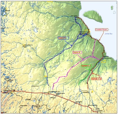Figure 1: Mushkegowuk communities plan for all season roads (CNW Group/Suslop Inc)