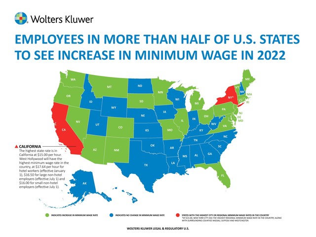 More Than Half Of U S States To Institute A Minimum Wage Increase In 2022