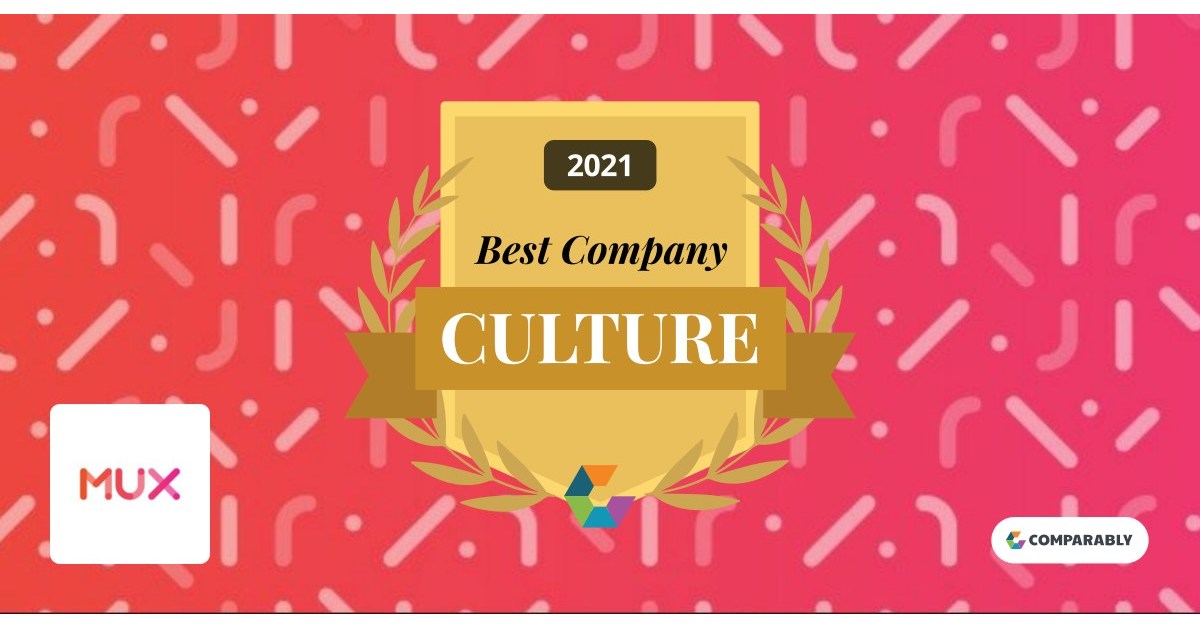 Mux Recognized for Best Company Culture with Comparably Award
