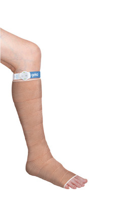 The geko â„¢ device on the leg (PRNewsfoto / Sky Medical Technology Ltd.)