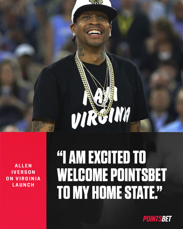 Allen Iverson Welcomes PointsBet to Virginia
