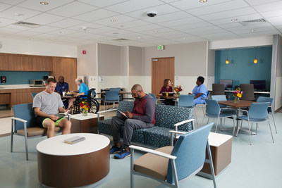 Day room for patients and visitors to eat, relax and socialize.