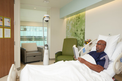 Private room with Avasys 24/7 monitoring for patients who need it.