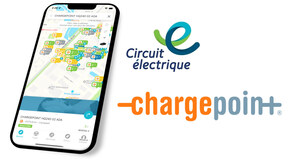 Le Circuit électrique et ChargePoint facilitent l'accès des conducteurs à la recharge au Québec et dans le reste de l'Amérique du Nord