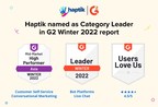 Haptik named as a category leader in G2 Winter 2022 Report for Bots Platform &amp; Live Chat