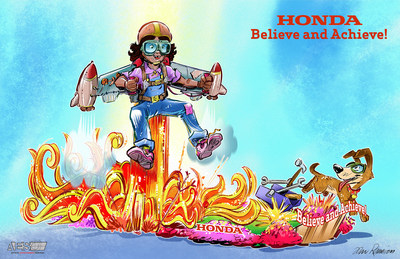 The Honda "Believe and Achieve!" float will lead the 133rd Rose Parade on January 1, 2022 and celebrate STEAM education.