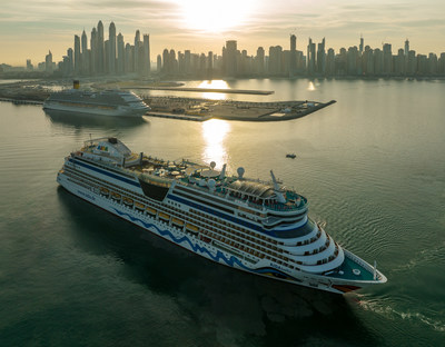Costa Firenze and AIDAbella at Dubai Harbour Cruise Terminal