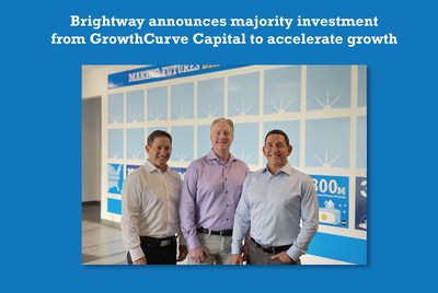 Mark Cantin has been appointed president and CEO of Brightway Insurance. Cantin (center) met with Brightway co-founders David Miller (left) and Michael Miller (right) at the Brightway Center in Jacksonville, Florida, this week.