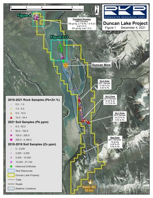 Duncan Lake Overview - Figure 1 (CNW Group/Rokmaster Resources Corp.)