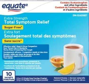 Equate Extra Strength Total Symptom Relief Sugar-Free (CNW Group/Health Canada)