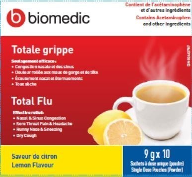 Biomedic Total Flu (Groupe CNW/Santé Canada)