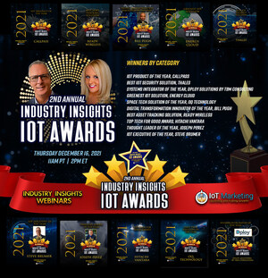 2nd Annual Industry Insights IoT Awards Announces Winners, Spotlighting Outstanding IoT Ecosystem Businesses and Leaders