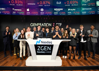 NEW YORK, NEW YORK - DECEMBER 16: Founding Members of Alkali Fintech LLC and guests attend as Gen Z Team launches the first ever GEN Z centered ETF (ZGEN) at NASDAQ MarketSite on December 16, 2021 in New York City. (Photo by Bryan Bedder/Getty Images for Alkali)