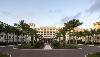 An icon is reimagined. The most significant transformation in The Boca Raton's 95 year history continues with the reopening of Cloister. Located in the heart of The Boca Raton, the storied hotel was originally designed by legendary architect Addison Mizner, and now features redesigned spaces, exciting new dining, and distinct amenities, including an expansive wellness sanctuary, Spa Palmera. (PRNewsfoto/The Boca Raton)