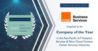 Orange Business Services Commended by Frost &amp; Sullivan for Delivering Exceptional Value to Enterprises with Its Advanced Cloud-based CX and IoT Services in Asia-Pacific
