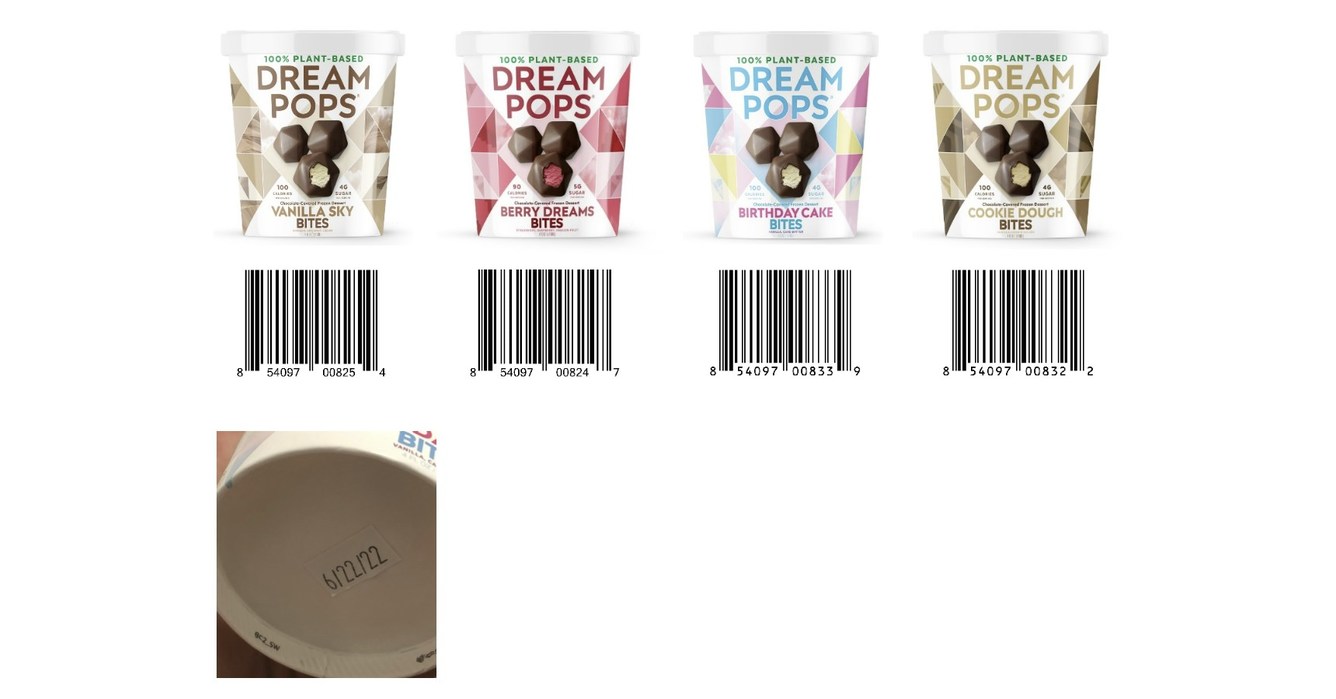 Dream Pops Issues Allergy Alert for Undeclared Milk in Certain Lots of Dream Pops Bites