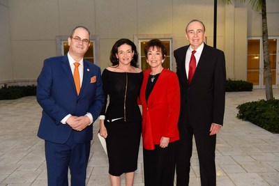 From left: Eli Beer, Sheryl Sandberg, Adele Sandberg, Dr. Joel Sandberg at the Miami Gala on Sunday evening