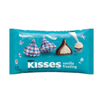 Hershey’s Kisses Milk Chocolates with Vanilla Frosting Flavored Creme