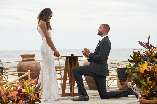 Bachelorette Michelle Young Accepts Proposal from Nayte Olukoya with a Neil Lane Diamond Ring During ABC's Hit Romance Reality Series The Bachelorette