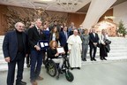 POPE FRANCIS WELCOMES IN AUDIENCE THE FAIR PLAY MENARINI AWARD