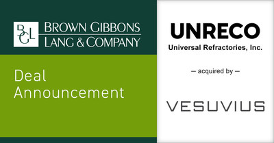 Brown Gibbons Lang & Company (BGL) is pleased to announce that its client, Vesuvius plc (Vesuvius), has acquired Universal Refractories, Inc. (UF), a specialty refractory producer in Pennsylvania.