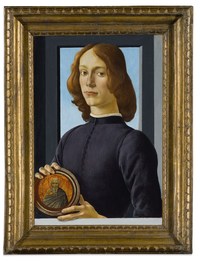 Botticelli, Portrait of a young man holding a roundel, $92,184,000 at Sotheby’s New York, January 28, 2021 (PRNewsfoto/Artmarket.com)