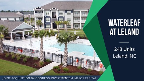 Goodegg Investments and Mesos Capital Acquire 248-Unit Apartment Community in Leland, North Carolina