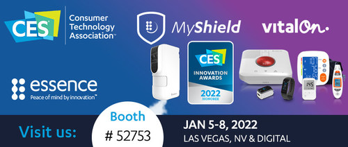 CES 2022 Innovation Awards nominated solutions among the range of advanced IoT based security, remote care and wellness solutions to be exhibited by Essence Group in person at CES 2022