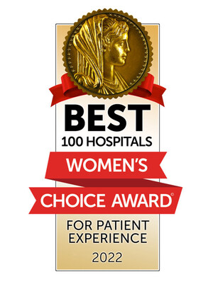 CarolinaEast Medical Center Receives the 2022 Women's Choice Award® as one of America's 100 Best Hospitals for Patient Experience