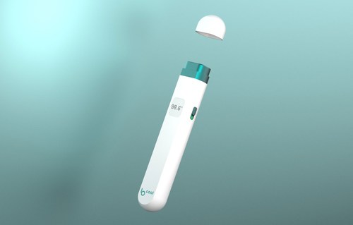 Baracoda Daily Healthtech's BCool is the first battery-free, mercury-free, eco-friendly connected family thermometer. It's made from recycled plastic and recharges through BMotion sensor technology.