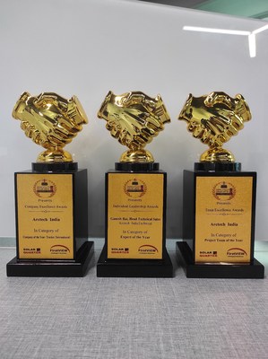 Arctech Win Awards for Team and Tech Excellence in India (PRNewsfoto/Arctech Solar)