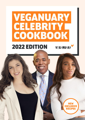 Incoming NYC Mayor Eric Adams, tennis superstar Venus Williams & actress Mayim Bialik all support Veganuary and have recipes in the Veganuary Celebrity Cookbook!