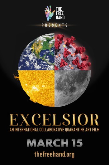 The Free Hand's EXCELSIOR icon showcases the four movements of the collaborative, quarantine art film.