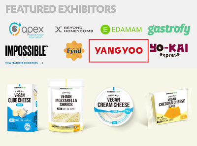 Yangyoo CI_ published on the official website of 'CES 2022' (top); Vegan cheese presented at 'CES 2022' (bottom)