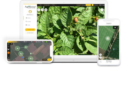 AgroScout imagery services on multiple devices (PRNewsfoto/AgroScout)