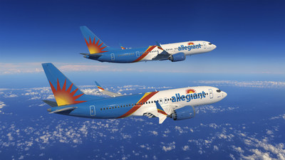 Rendering of Boeing 737-7 and 737-8-200 featuring Allegiant livery.