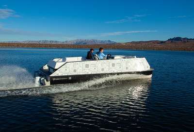 Pure Watercraft Electric Pontoon Boat. This is the first product to result from Pure Watercraft’s collaboration with General Motors (NYSE: GM).