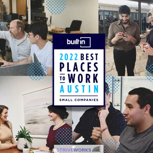 Striveworks Honored with Two Built In 2022 Best Places To Work Awards