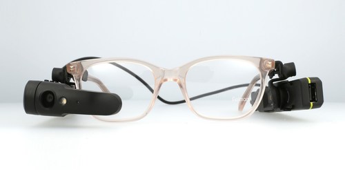 Vuzix smart glasses attached to Fielmann frames