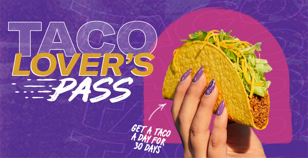 Available exclusively through the Taco Bell app, the Taco Lover’s Pass allows fans to redeem one of seven iconic tacos a day for 30 consecutive days at participating U.S. locations, all for the price of $10.