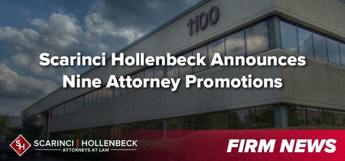 Scarinci Hollenbeck recently announced the promotion of nine attorneys. The promotions, effective January 1, 2022, included two partners, two counsel and five senior associates. The firm congratulates each attorney for their continued growth, hard work, and commitment to professional excellence.