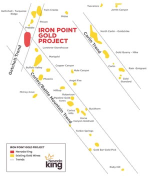 NEVADA KING COMMENCES 6,400M DEEP DRILLING PROGRAM AT IRON POINT TARGETING LOWER PLATE GOLD MINERALIZATION