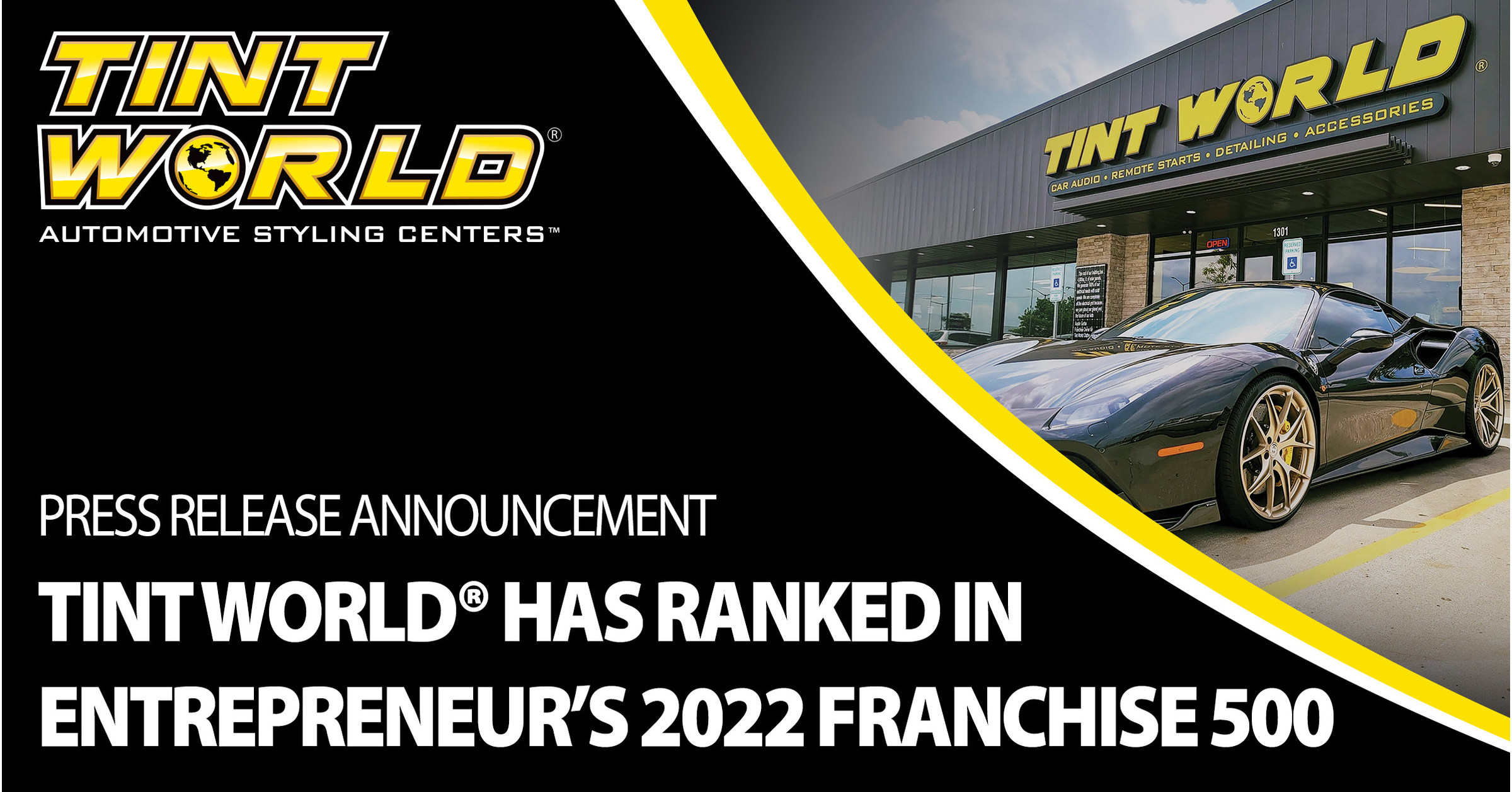Tint World® ranked among top franchises in Entrepreneur's highly competitive Franchise 500®