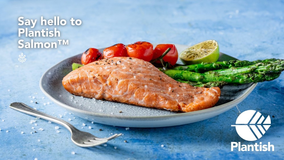 Plantish Salmon™ has the same nutritional value as conventional salmon, and is high in protein, Omega-3s, Omega-6s, and B vitamins. Photo by Asaf Karela. (PRNewsfoto/Plantish)