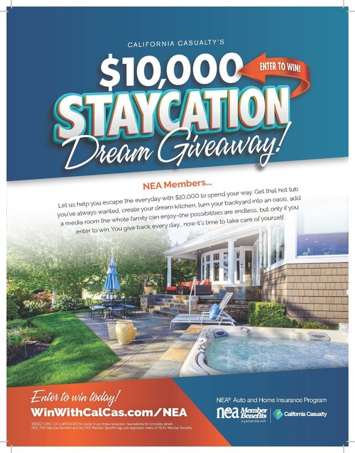 California Casualty is giving educators across the country the chance to escape the everyday with $10,000 to create the home staycation space of their dreams. California Casualty is giving educators across the country the chance to escape the everyday with $10,000 to create the home staycation space of their dreams.